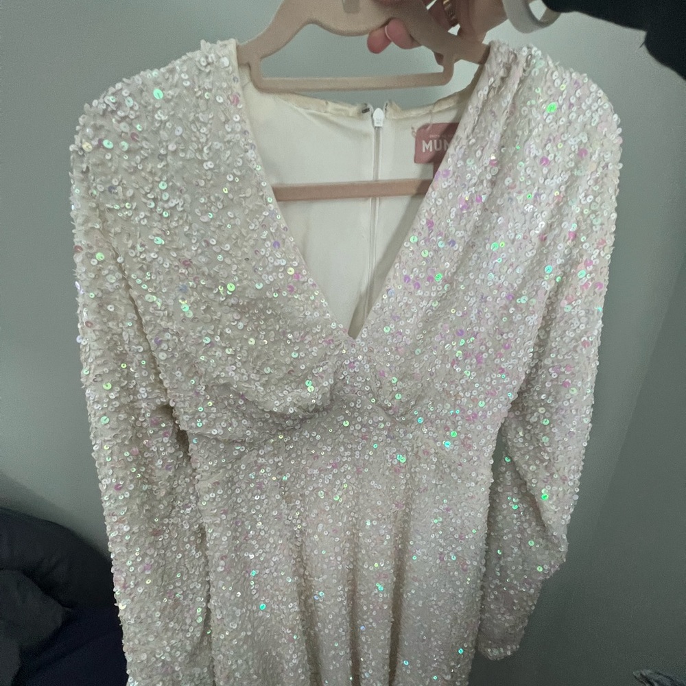 SHOW ME YOUR MUMU Kidman dress - white sequin dress